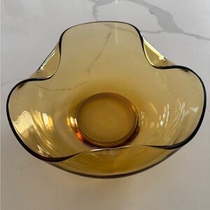 Vintage Anchor Hocking Amber Color Glass Dish